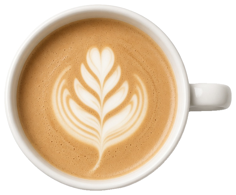 Xícara de café com leite