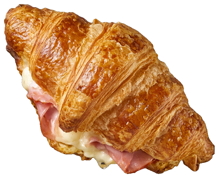 Croissant de presunto e queijo
